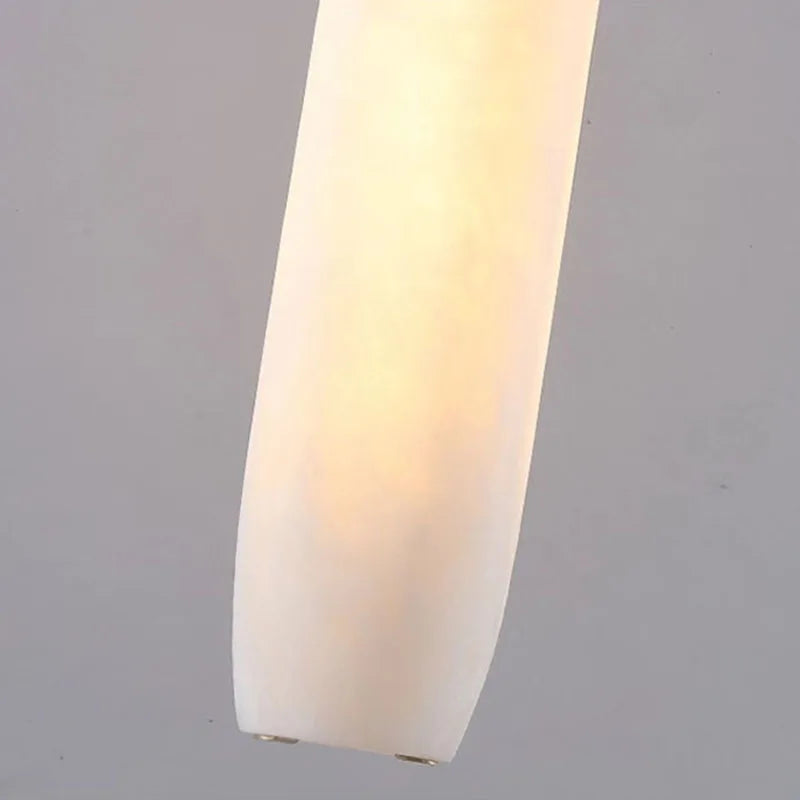 applique murale cylindrique en marbre naturel avec fil de cuivre ajustable - vue 6 sur 7