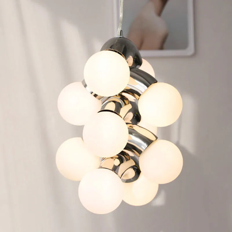 suspension nordique ballon luminaire design pour décoration intérieure - vue 4 sur 12