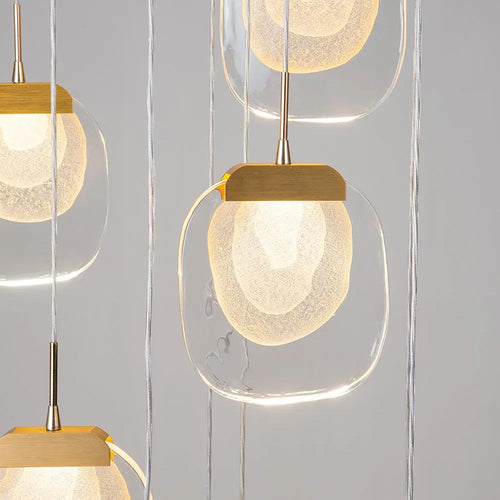 suspension moderne en cristal pour éclairage décoratif intérieur - vue 2 sur 20
