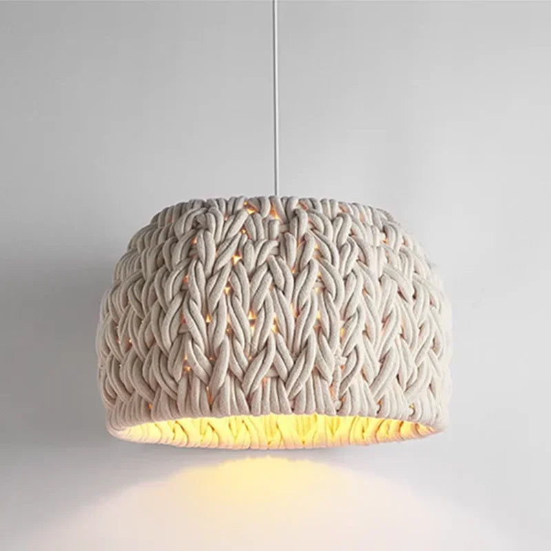 lustre japonais wabi sabi tissé à la main pour intérieur moderne - vue 6 sur 7