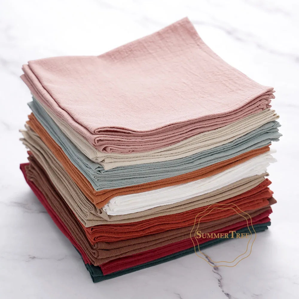 Serviette de table coton lavé style pastoral vintage - vue 4 sur 7