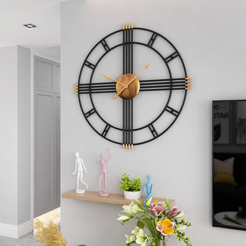 horloge murale moderne décoration nordique créative et silencieuse - vue 4 sur 8