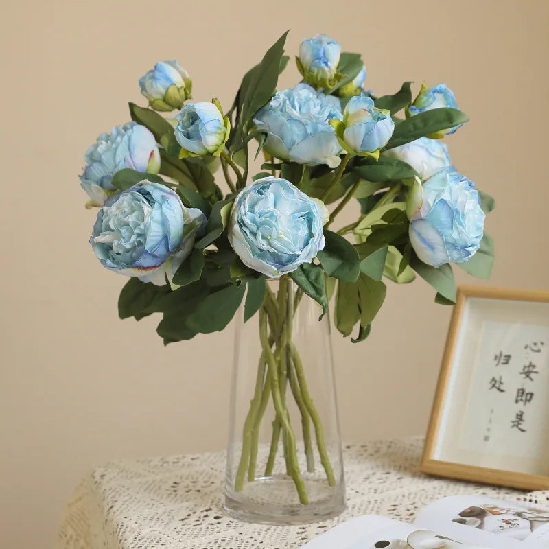 grandes fleurs artificielles de pivoine en soie pour décorations de mariage - vue 7 sur 11