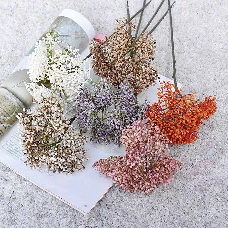 plantes artificielles rétro framboises pour décoration DIY maison - vue 5 sur 13
