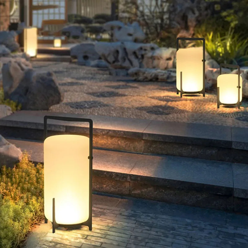 lampadaire solaire moderne en acrylique pour intérieur et extérieur