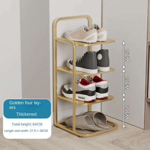 étagère à chaussures moderne en métal pour un rangement vertical élégant - vue 7 sur 12