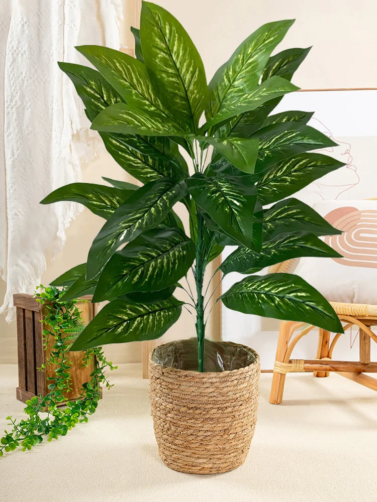 plantes artificielles tropicales au toucher réaliste pour décoration intérieure