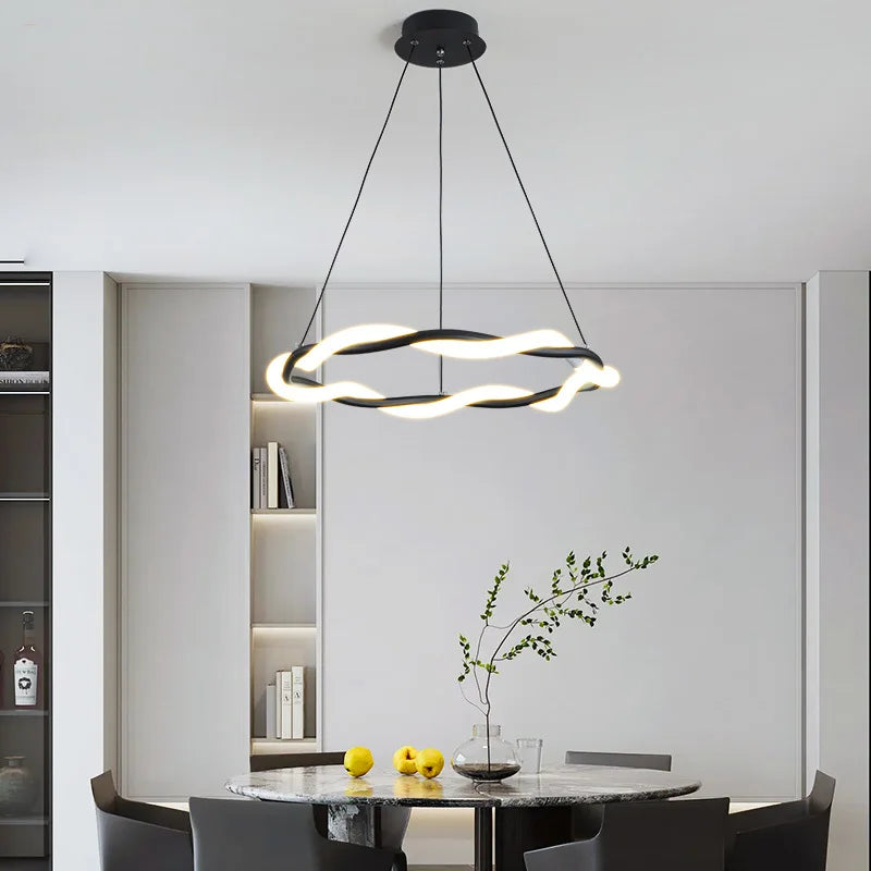 plafonnier led multicouches design luxe pour décoration intérieure - vue 6 sur 9