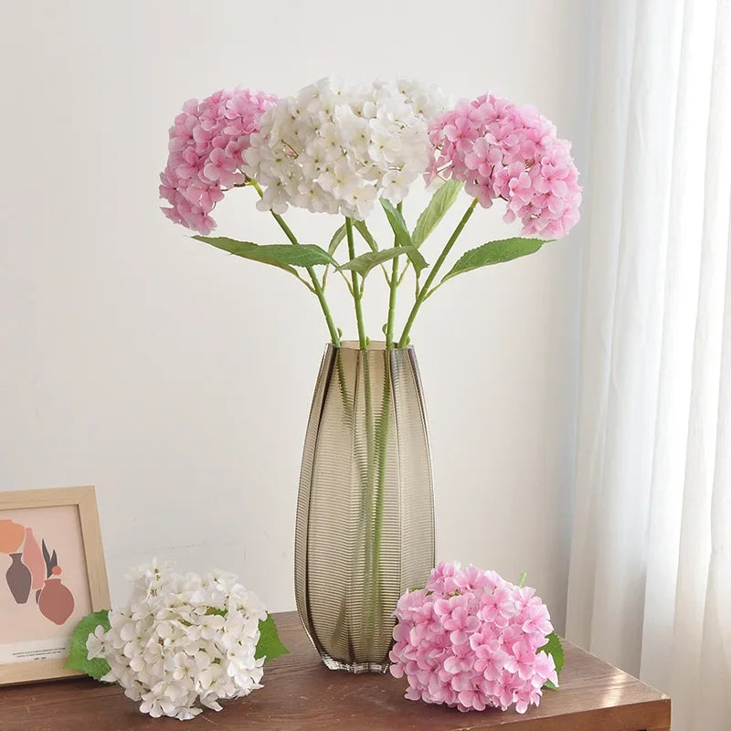 branche d'hortensia artificielle pour décoration intérieure et bureau - vue 5 sur 12