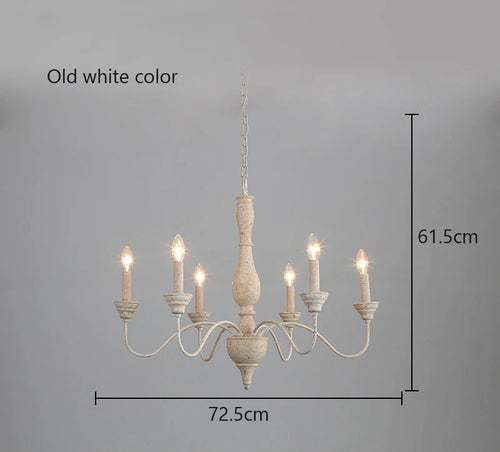 lustre en bois style Américain Rural Vintage salon salle à manger chambre suspension café magasin de vêtements plafonnier - vue 8 sur 8