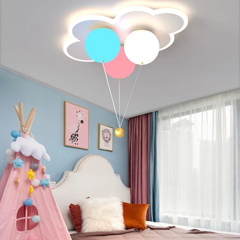lustre kawaii pour enfants en acrylique avec télécommande