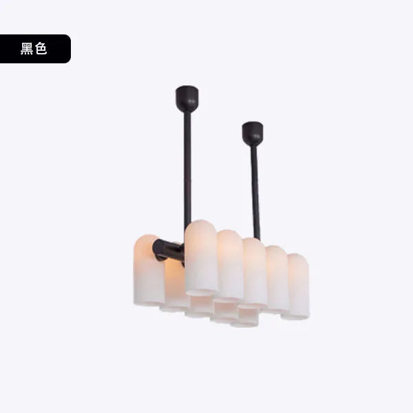 lustre led en verre style art déco éclairage moderne suspendu - vue 7 sur 13