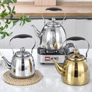 Bouilloire inox motif floral avec infuseur amovible