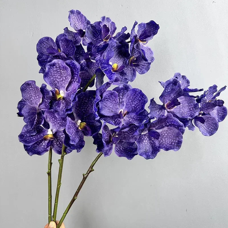 lot de 2 orchidées artificielles vanda pour décoration intérieure - vue 6 sur 12