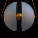 Suspension LED en verre blanc lait
