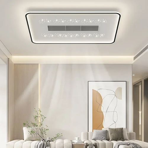 plafonnier moderne avec ventilateur sans pales invisible - vue 4 sur 9