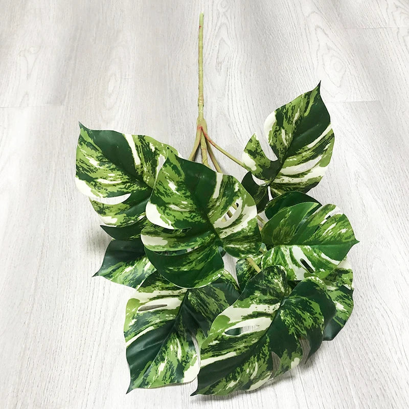 plantes artificielles grandes monstera pour décoration intérieure et extérieure - vue 5 sur 6