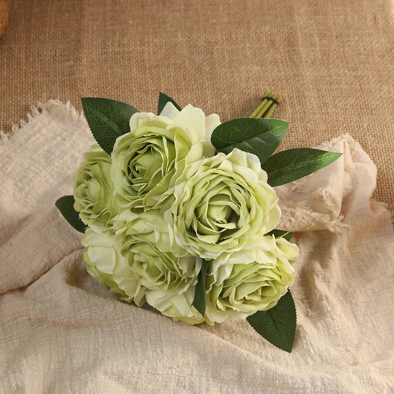 bouquet de roses artificielles décoration intérieure et extérieure fleurs faux - vue 15 sur 18