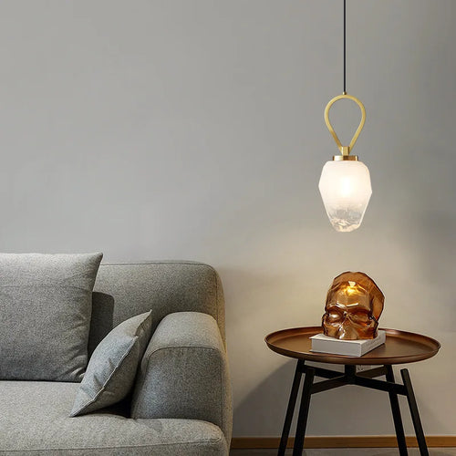 suspension lumineux led avec fil de cuivre réglable - vue 3 sur 7