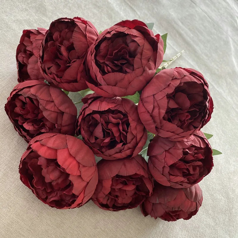 bouquet de pivoines artificielles pour mariage et décoration élégante - vue 9 sur 21
