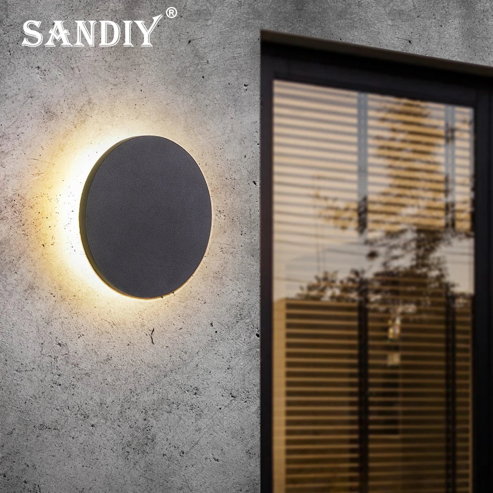 applique extérieure sandiy étanche forme éclipse simple - vue 3 sur 8