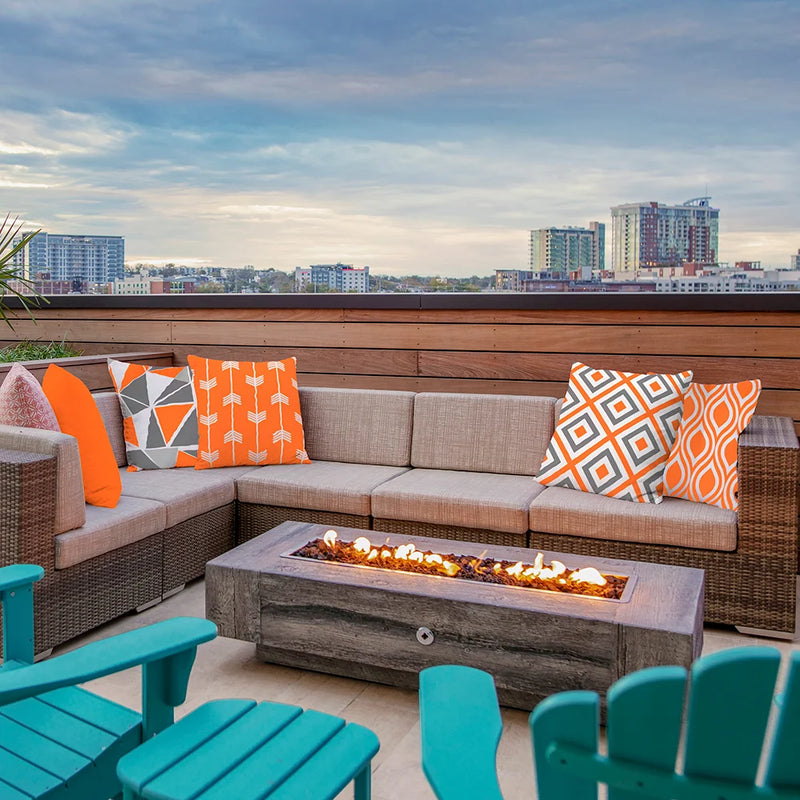 housse de coussin imperméable imprimée pour extérieur jardin terrasse