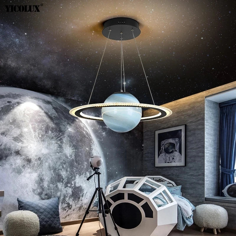 suspension créative terre lune football design original - vue 5 sur 20