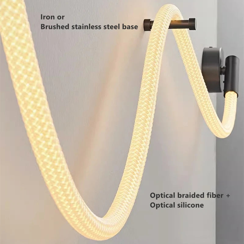 lampe led en silicone minimaliste de luxe flexible artistique - vue 7 sur 10