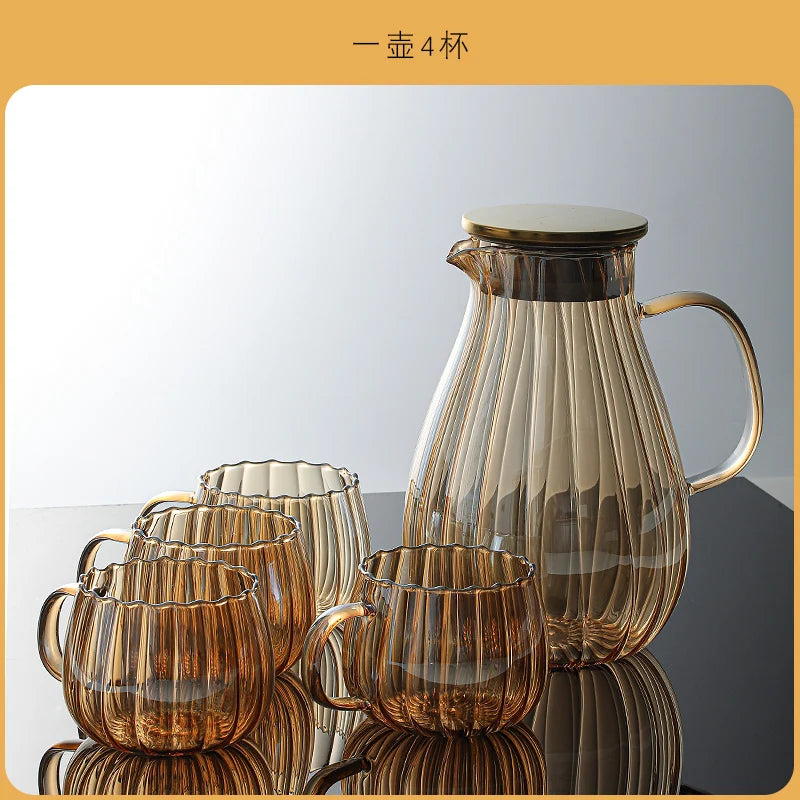 Pichet theiere verre borosilicate resistant chaleur moderne