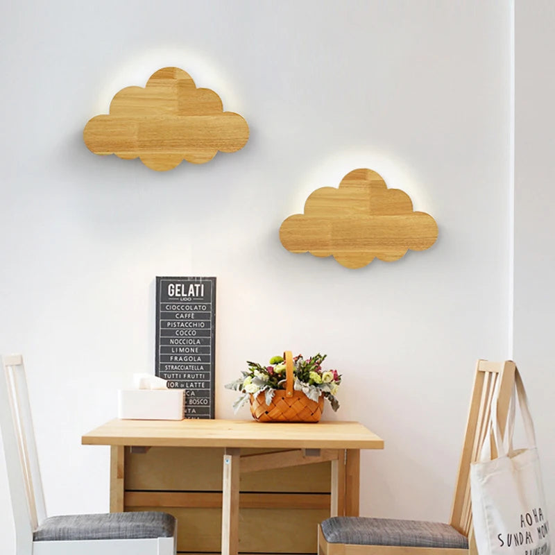 applique murale en bois style nordique moderne pour chambre d'enfant - vue 3 sur 7