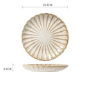 Assiette ceramique ronde style retro pour legumes