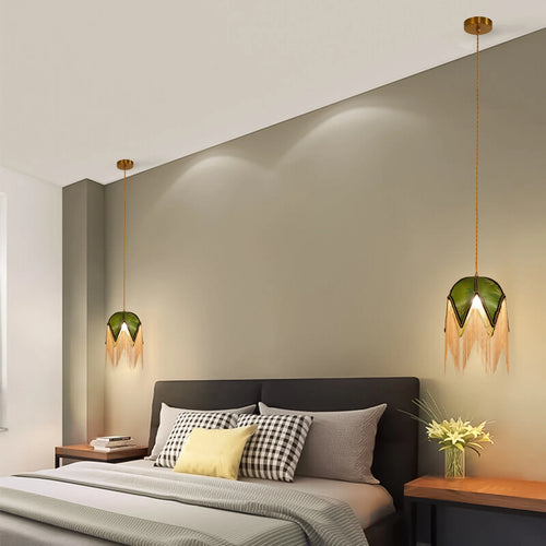 lustre nordique en tissu abat-jour design pour éclairage intérieur - vue 4 sur 8