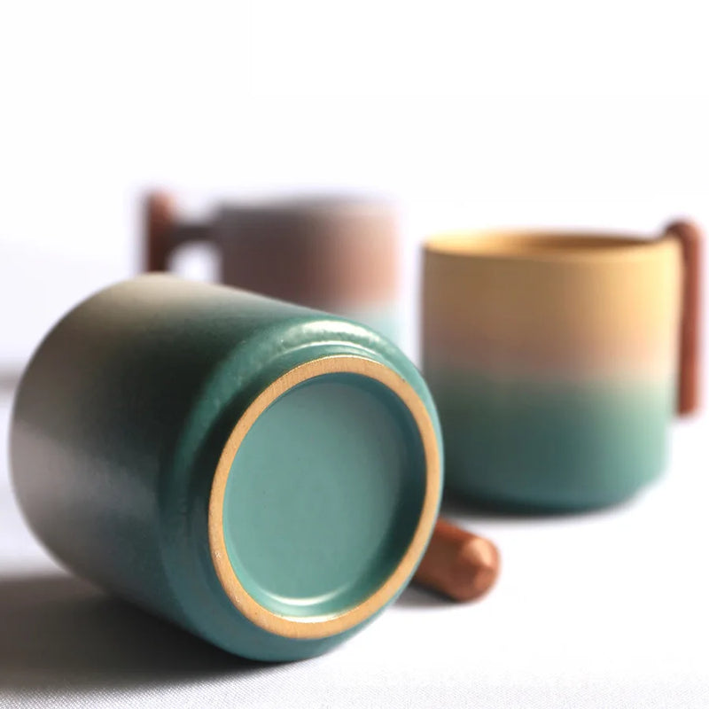 Ensemble tasses expresso bois style minimaliste italien