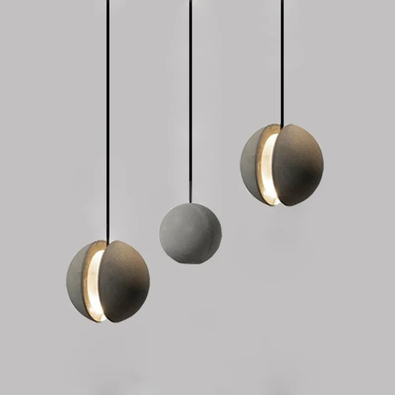 lustre moderne nordique led créatif design lune planète - vue 4 sur 14