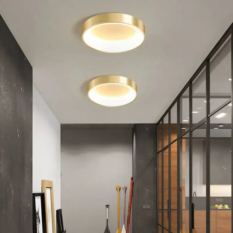 lampes de plafond modernes led pour intérieur simple or - vue 4 sur 7