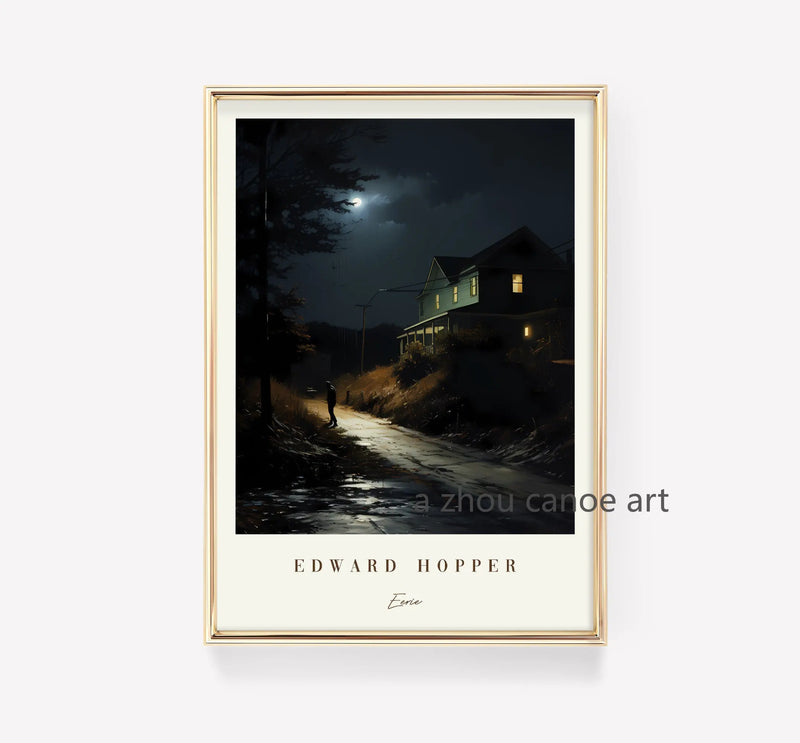 bibliothèque d'œuvres d'art d'edward hopper affiches art moderne décoration murale