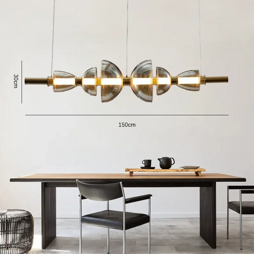 lustre moderne en verre design minimaliste pour restaurant et café - vue 9 sur 11