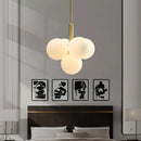 lustre nordique en cuivre design créatif en verre à LED