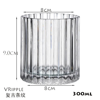 Verres à whisky relief élégant style vintage résistants