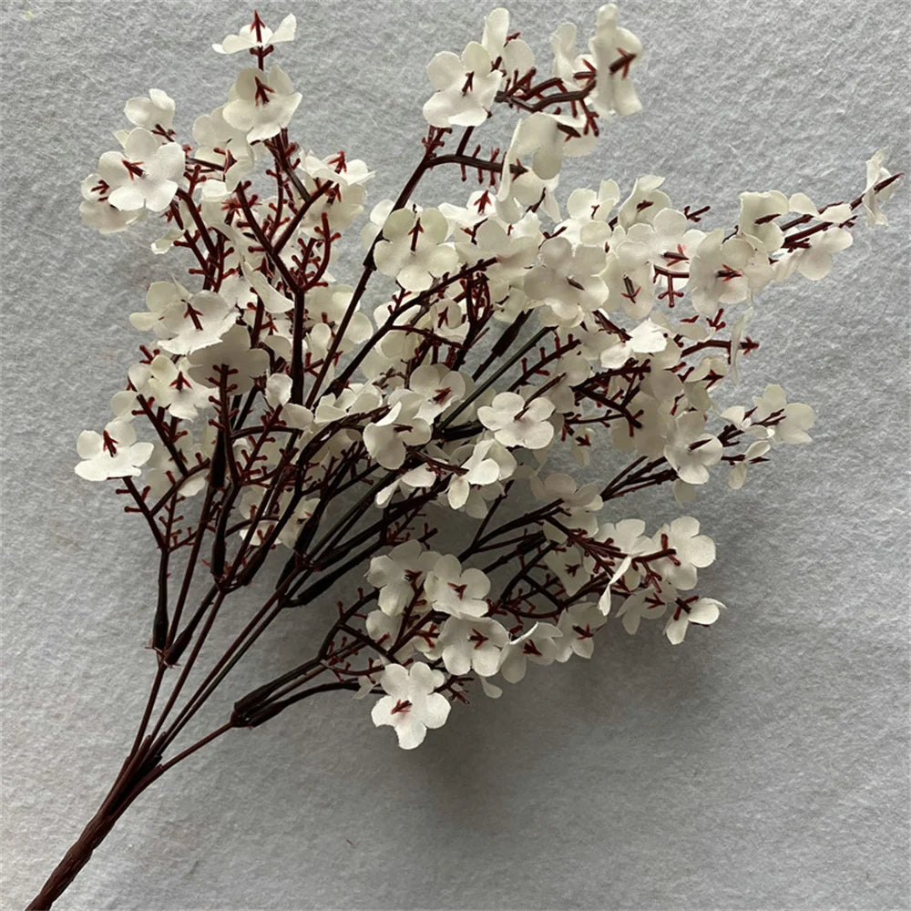 fleurs artificielles cerisier gypsophile décoration mariage vase DIY - vue 7 sur 14