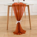 Chemin de table mousseline bohème transparent mariage lot4