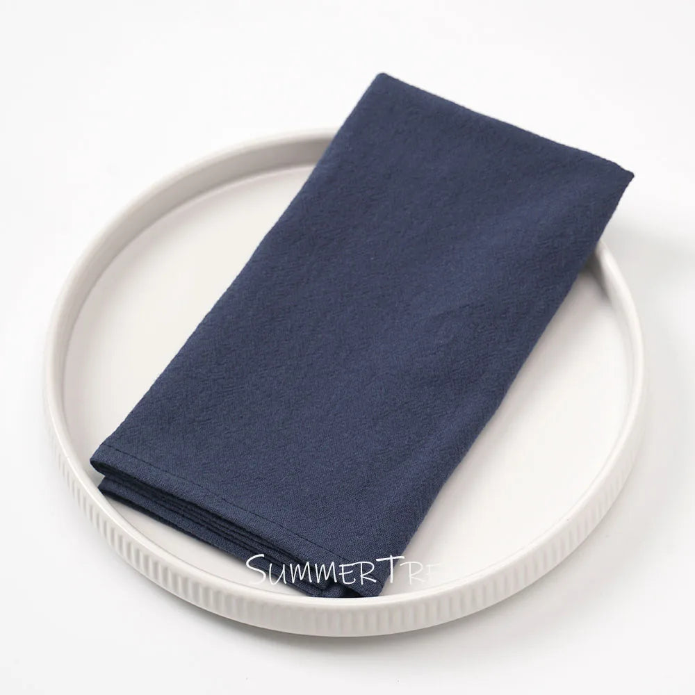 Serviette de table coton lavé style vintage lot
