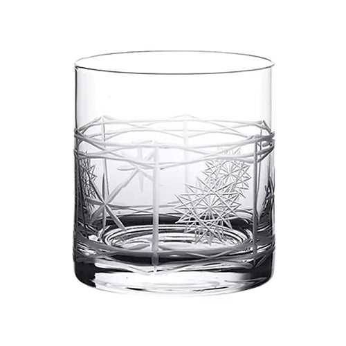 Verres whisky old fashioned motif cristal lot deux