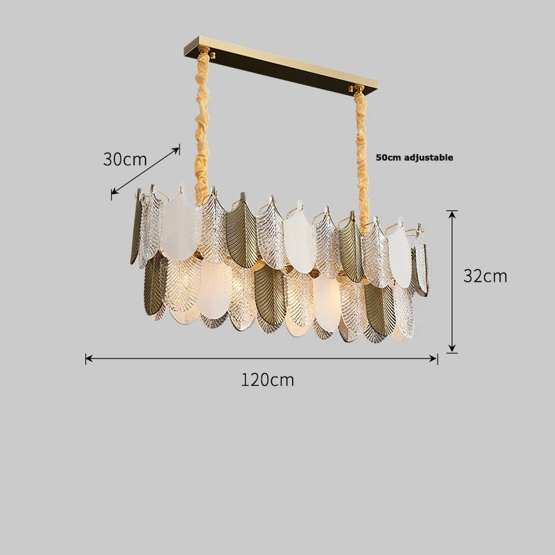 suspension moderne en acier inoxydable et verre décoratif