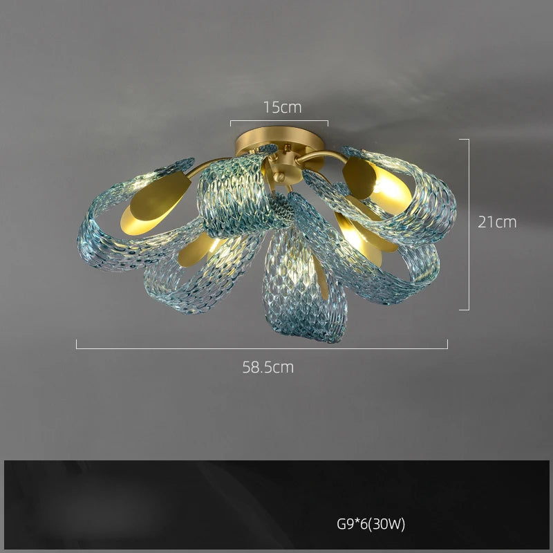 lustre en verre cristal LED pour un éclairage élégant - vue 9 sur 21
