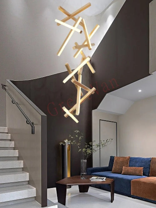 suspension moderne minimaliste métal rectangle créatif luxe