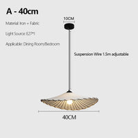 lustre en tissu nordique design chapeau de paille décoratif
