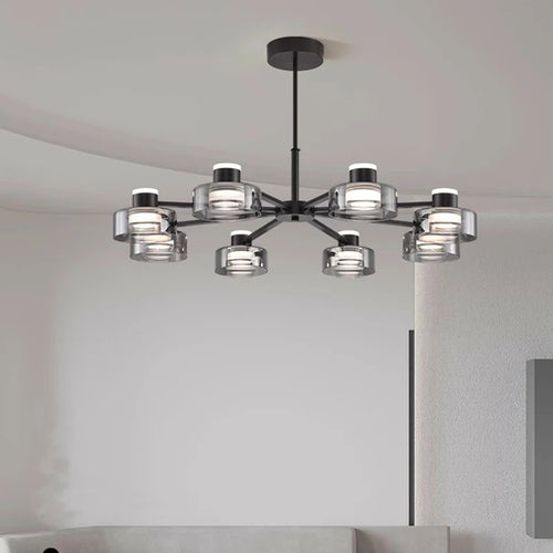 Modern new LED Italian full copper living room chandelier designer home dining room, kitchen bar lamp bedroom glass chandelier