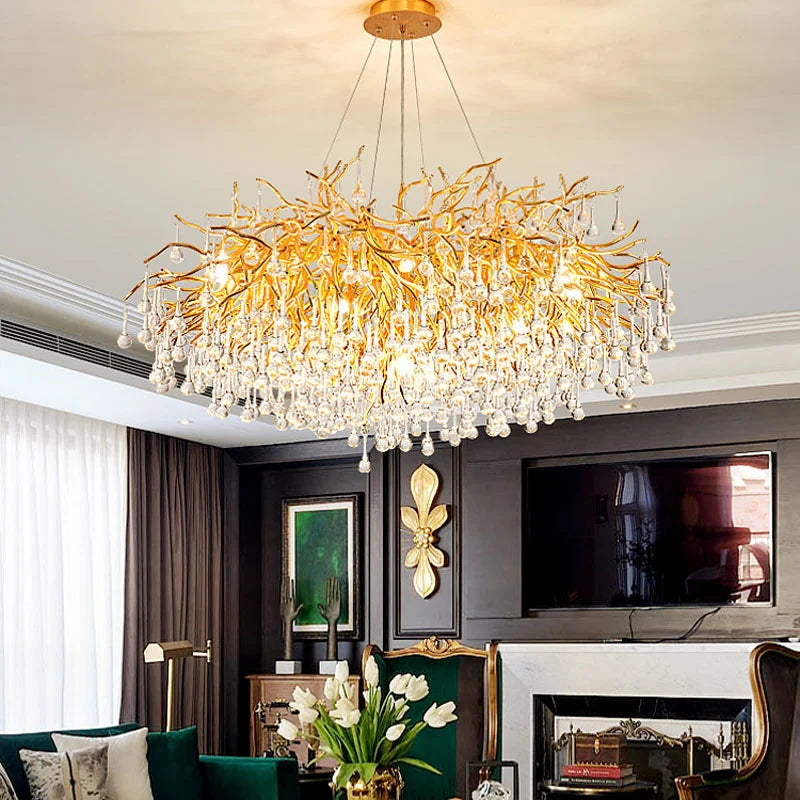 lustre en cristal led de luxe moderne simple intérieur - vue 3 sur 18