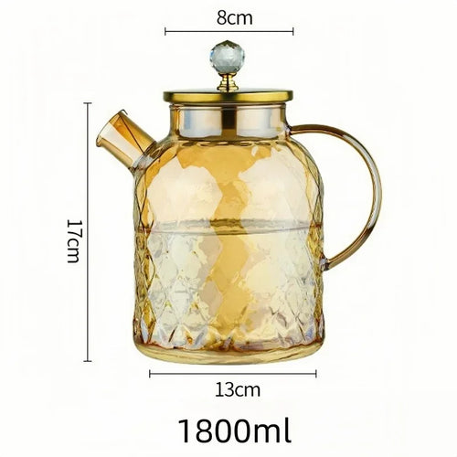 Carafe en verre borosilicate grande capacité résistante chaleur
